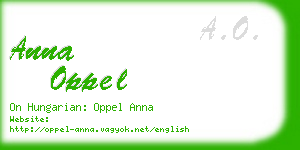 anna oppel business card